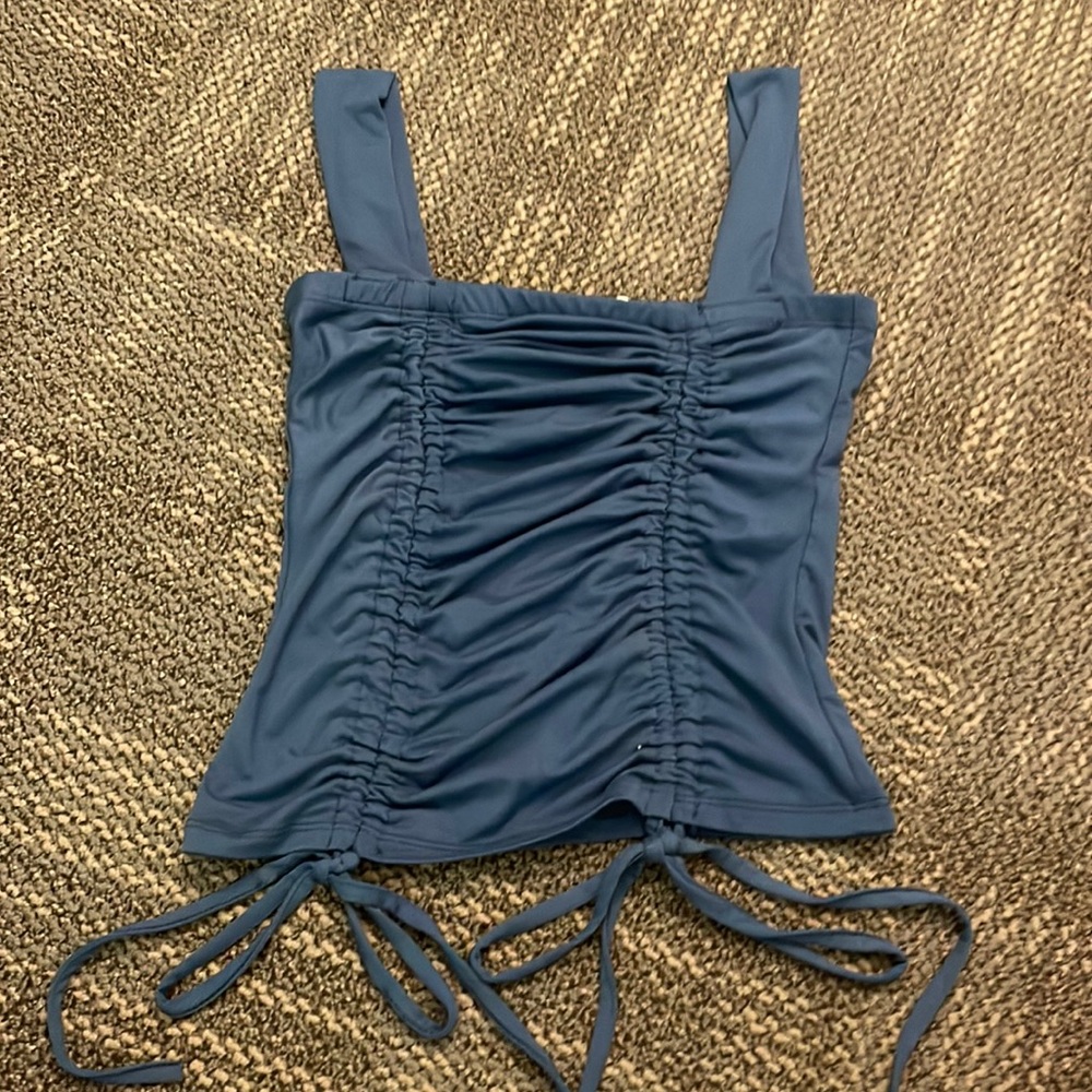 Blue adjustable Tank Top
